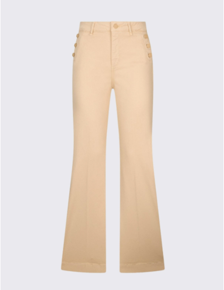Liu Jo pantalon évasé beige taille haut