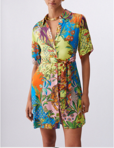 Satin dress floral pattern chic style