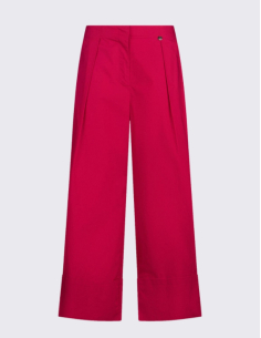 Pantalon évasé popeline rouge Liu Jo