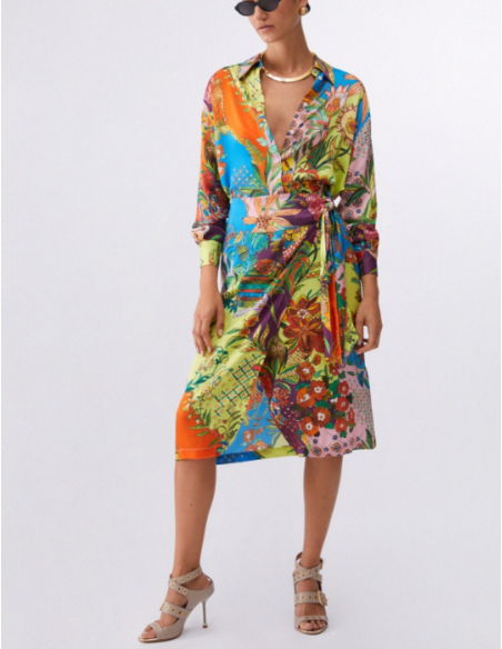 Chemise LIU JO en Satin Imprimée  - WA6485
