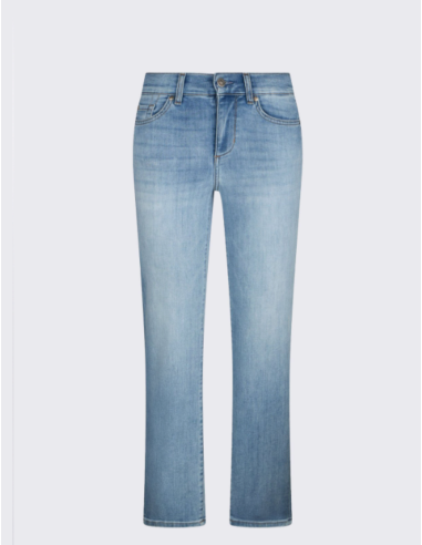 Jean droit cropped denim bleu Liu Jo