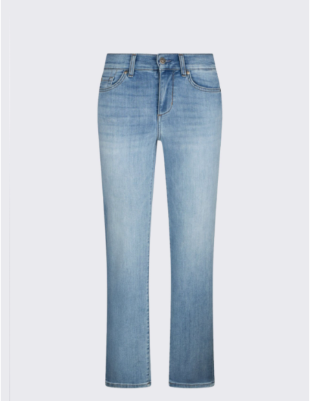 Jean droit cropped denim bleu Liu Jo