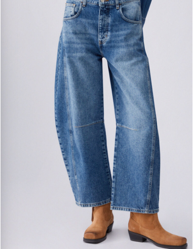 Relaxed fit denim pants fashion