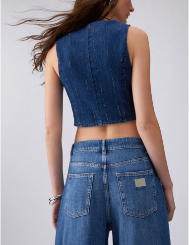 Denim layering piece casual chic