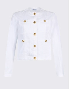 Liu Jo veste blanche boutons logotés femme