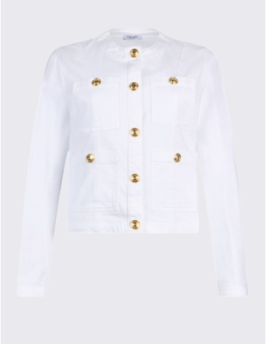 Liu Jo white jacket logo buttons women