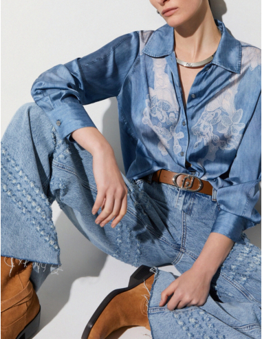 Liu Jo trendy denim effect shirt
