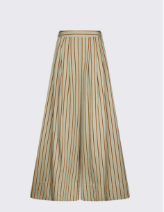 Liu Jo striped rayon pants green women