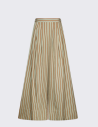 Liu Jo striped rayon pants green women