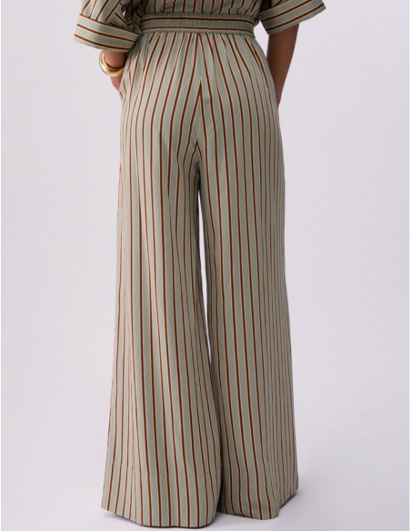 Liu Jo pantalon large ceinture élastique chic