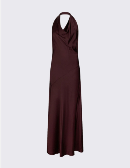 Liu Jo brown satin maxi dress elegant