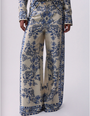 Liu Jo fluid twill printed trousers chic