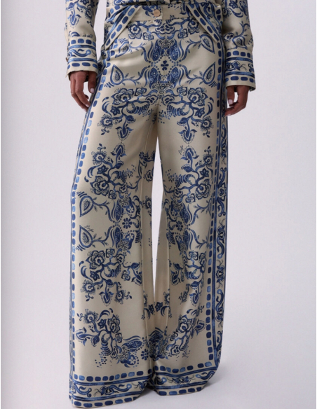 Liu Jo pantalon twill large jambe casual chic