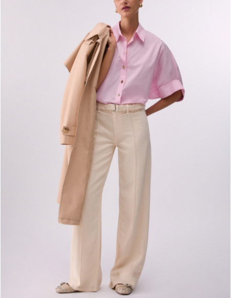 Liu Jo oversized poplin shirt white women