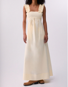 Liu Jo long yellow dress with gathers 2