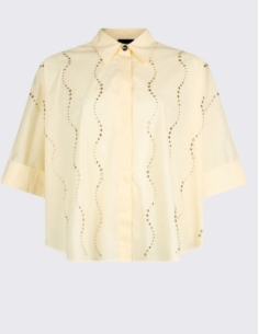 Liu Jo yellow shirt with jewel applications