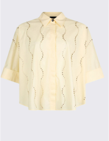 Liu Jo chemise jaune applications bijoux chic