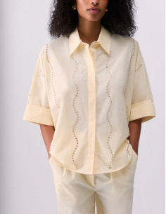 Liu Jo chemise jaune applications bijoux chic 2