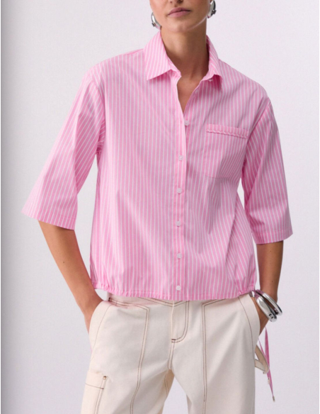 Liu Jo cotton striped oversized shirt