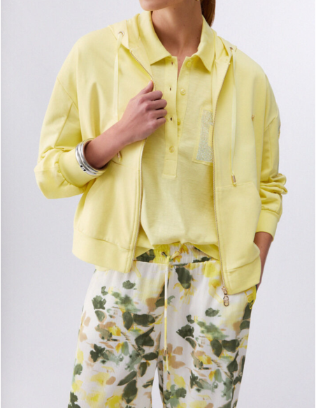 Liu Jo sweat coton stretch jaune