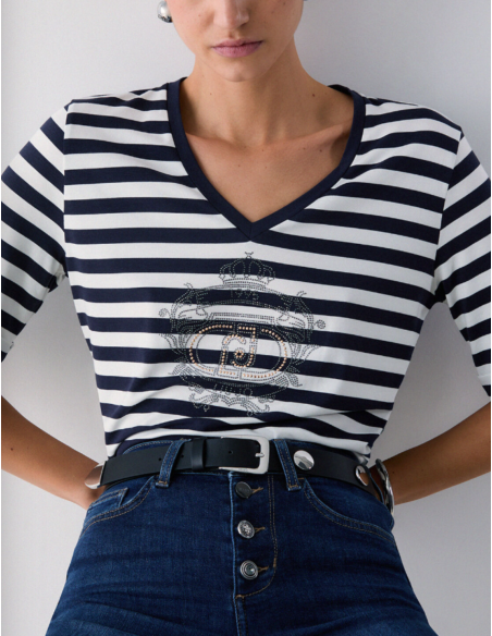 Liu Jo Better denim logo tee