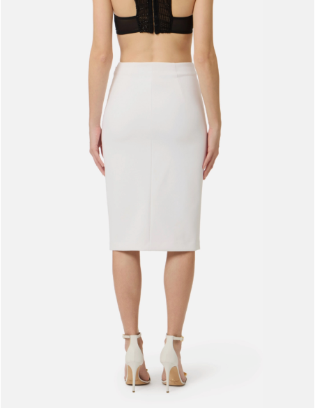 Elisabetta Franchi ivory couture style skirt