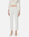 Elisabetta Franchi crepe trousers ivory women