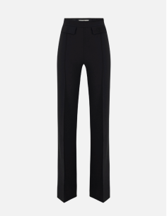 Elisabetta Franchi crepe stretch trousers black