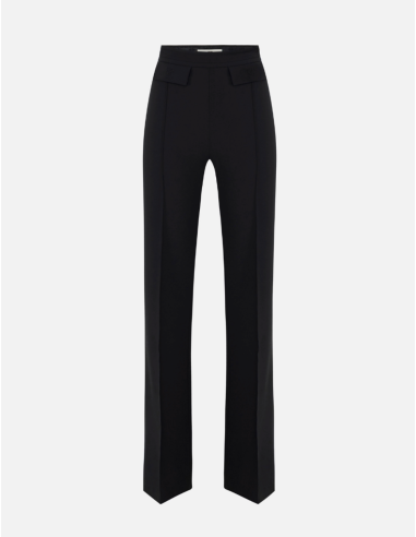 Elisabetta Franchi pantalon crêpe stretch noir