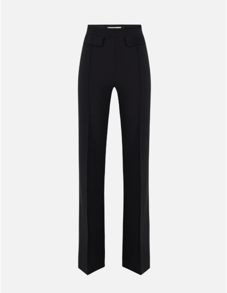 Elisabetta Franchi pantalon crêpe stretch noir