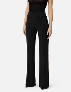 Elisabetta Franchi pantalon crêpe stretch noir 2