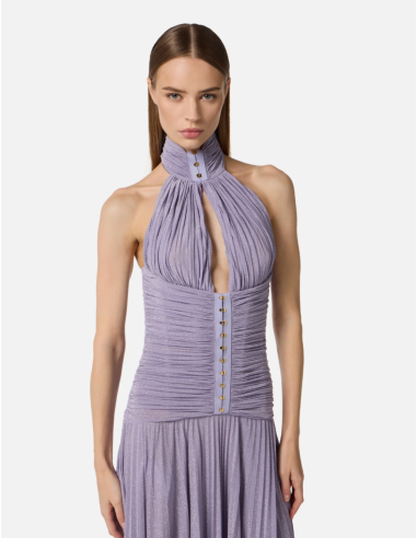 Elisabetta Franchi side slit elegant dress