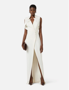 Elisabetta Franchi robe red carpet satin 2