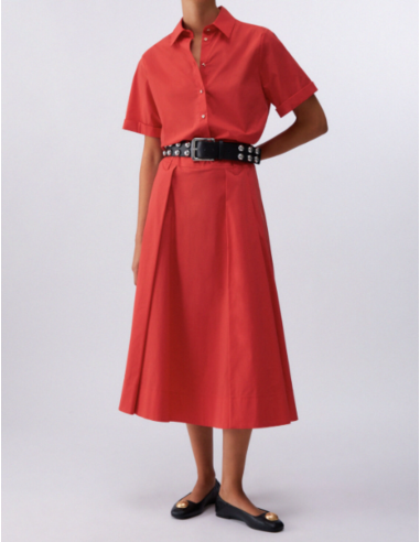 Jupe LIU JO en Popeline Rouge - CA6274