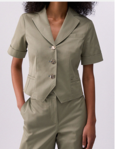 Liu Jo gabardine green blazer women 2