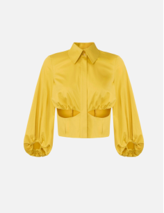 chemise en coton jaune elisabetta franchi