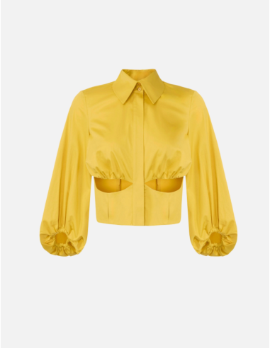 Yellow Elisabetta Franchi Shirt with Cut-Out