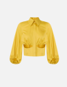 Yellow Elisabetta Franchi Shirt with Cut-Out