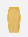 Elisabetta Franchi jupe dentelle florale satin