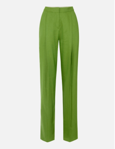 Elisabetta Franchi pantalon lin mélangé aloe
