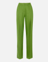 Elisabetta Franchi pantalon lin mélangé aloe