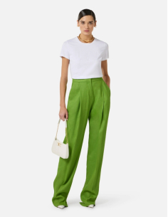 Elisabetta Franchi pantalon lin mélangé aloe 2