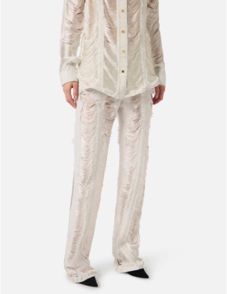 Elisabetta Franchi jean détails logo doré
