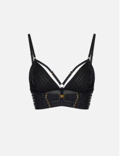 Elisabetta Franchi top tulle noir élégant
