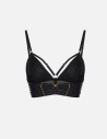 Elisabetta Franchi black tulle elastic top