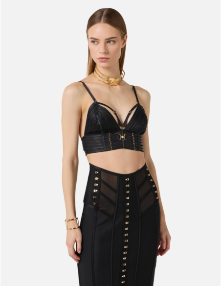 Elisabetta Franchi top bustier tulle chic