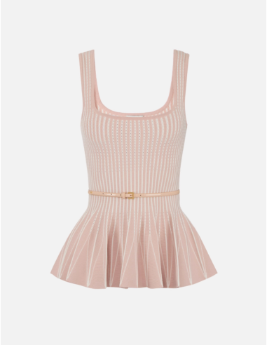 Elisabetta Franchi top nude ivoire mode