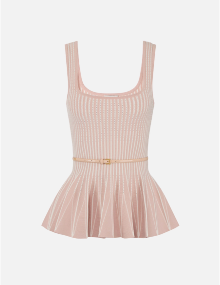 Elisabetta Franchi top nude ivoire mode