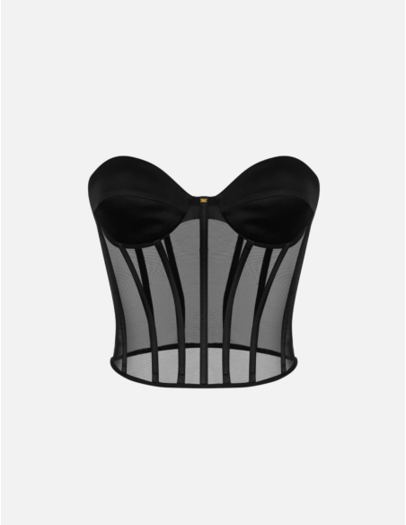 Elisabetta Franchi top bustier tulle satin