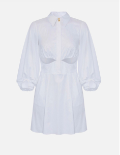 Elisabetta Franchi robe blanche manches ballon